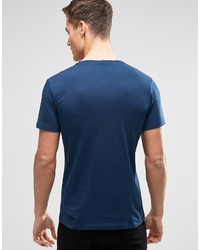 Мужская темно-синяя футболка с круглым вырезом с принтом от Esprit