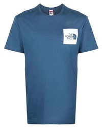 Мужская темно-синяя футболка с круглым вырезом с принтом от The North Face