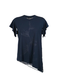 Женская темно-синяя футболка с круглым вырезом с принтом от Tufi Duek