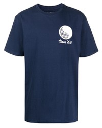 Мужская темно-синяя футболка с круглым вырезом с принтом от Vans