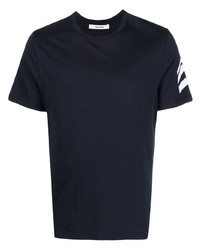 Мужская темно-синяя футболка с круглым вырезом с принтом от Zadig & Voltaire