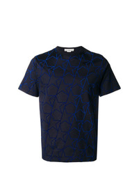 Мужская темно-синяя футболка с круглым вырезом со звездами от Golden Goose Deluxe Brand