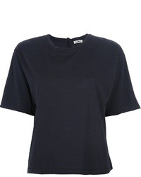 Женская темно-синяя футболка с круглым вырезом от Acne Studios