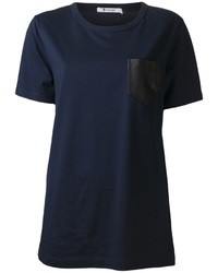 Женская темно-синяя футболка с круглым вырезом от Alexander Wang