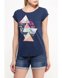 Женская темно-синяя футболка с круглым вырезом от Animal