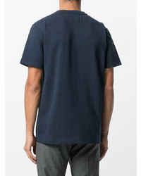 Мужская темно-синяя футболка с круглым вырезом от Calvin Klein Jeans