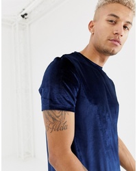 Мужская темно-синяя футболка с круглым вырезом от ASOS DESIGN