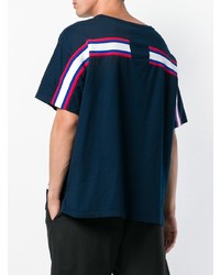 Мужская темно-синяя футболка с круглым вырезом от Facetasm