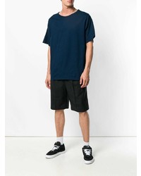 Мужская темно-синяя футболка с круглым вырезом от Facetasm