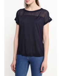 Женская темно-синяя футболка с круглым вырезом от Baon