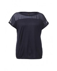 Женская темно-синяя футболка с круглым вырезом от Baon