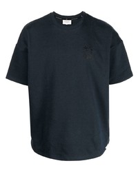 Мужская темно-синяя футболка с круглым вырезом от BAPE BLACK *A BATHING APE®