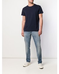 Мужская темно-синяя футболка с круглым вырезом от Closed