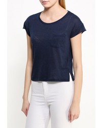 Женская темно-синяя футболка с круглым вырезом от Befree