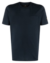 Мужская темно-синяя футболка с круглым вырезом от Belstaff