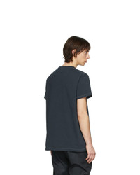 Мужская темно-синяя футболка с круглым вырезом от Schnaydermans