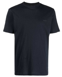 Мужская темно-синяя футболка с круглым вырезом от BOSS HUGO BOSS