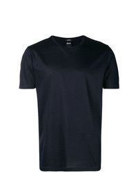 Мужская темно-синяя футболка с круглым вырезом от BOSS HUGO BOSS