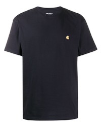 Мужская темно-синяя футболка с круглым вырезом от Carhartt WIP