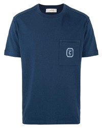 Мужская темно-синяя футболка с круглым вырезом от Cerruti 1881