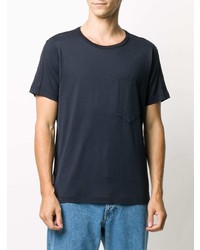 Мужская темно-синяя футболка с круглым вырезом от Stone Island Shadow Project