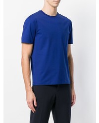 Мужская темно-синяя футболка с круглым вырезом от Prada
