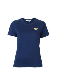 Женская темно-синяя футболка с круглым вырезом от Comme Des Garcons Play