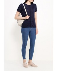 Женская темно-синяя футболка с круглым вырезом от Concept Club