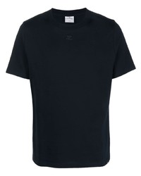 Мужская темно-синяя футболка с круглым вырезом от Courrèges