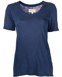Женская темно-синяя футболка с круглым вырезом от Current/Elliott
