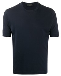 Мужская темно-синяя футболка с круглым вырезом от Dell'oglio