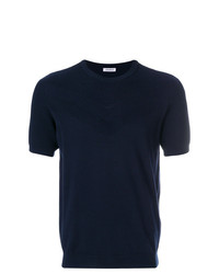 Мужская темно-синяя футболка с круглым вырезом от Dirk Bikkembergs
