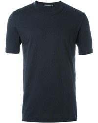 Мужская темно-синяя футболка с круглым вырезом от Dolce & Gabbana