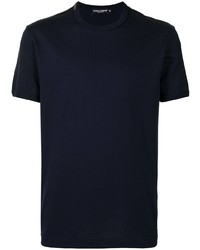 Мужская темно-синяя футболка с круглым вырезом от Dolce & Gabbana