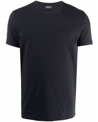 Мужская темно-синяя футболка с круглым вырезом от Dondup