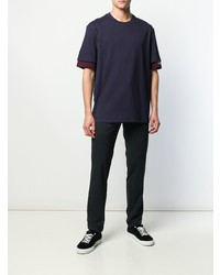 Мужская темно-синяя футболка с круглым вырезом от Lanvin