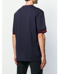 Мужская темно-синяя футболка с круглым вырезом от Lanvin