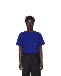 Мужская темно-синяя футболка с круглым вырезом от Eckhaus Latta