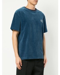 Мужская темно-синяя футболка с круглым вырезом от Wooyoungmi