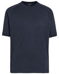 Мужская темно-синяя футболка с круглым вырезом от Ermenegildo Zegna