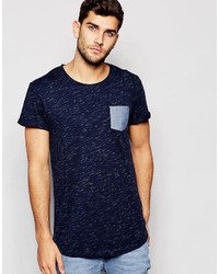 Мужская темно-синяя футболка с круглым вырезом от Esprit