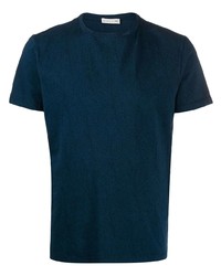 Мужская темно-синяя футболка с круглым вырезом от Etro