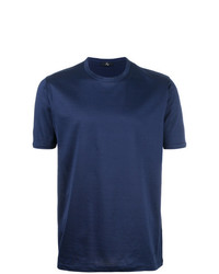 Мужская темно-синяя футболка с круглым вырезом от Fay