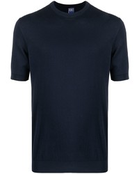 Мужская темно-синяя футболка с круглым вырезом от Fedeli