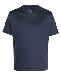 Мужская темно-синяя футболка с круглым вырезом от Fedeli