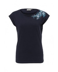 Женская темно-синяя футболка с круглым вырезом от FiNN FLARE
