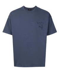 Мужская темно-синяя футболка с круглым вырезом от FIVE CM