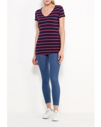 Женская темно-синяя футболка с круглым вырезом от FIVE seasons