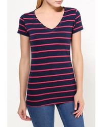 Женская темно-синяя футболка с круглым вырезом от FIVE seasons