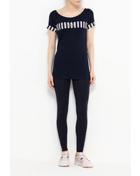 Женская темно-синяя футболка с круглым вырезом от Grishko